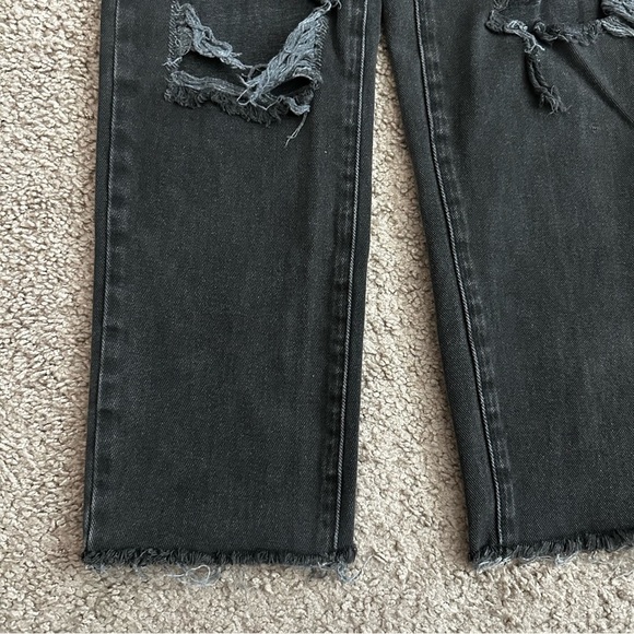 Pacsun High Rise Straight Distressed Button Fly Womens 25 - Picture 13 of 14